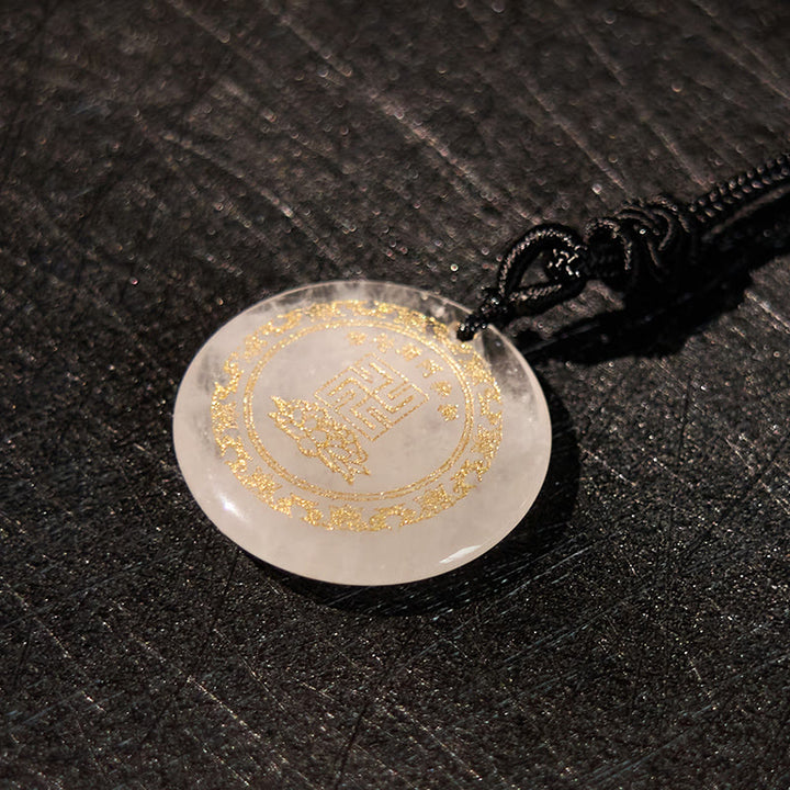 Buddha Stones Swastyka Wzór Lotosu Naturalny Różnorodny Kryształ Czarny Obsydian Oczyszczający Naszyjnik Wisiorek