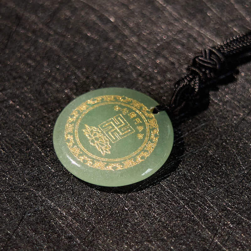 Buddha Stones Swastyka Wzór Lotosu Naturalny Różnorodny Kryształ Czarny Obsydian Oczyszczający Naszyjnik Wisiorek