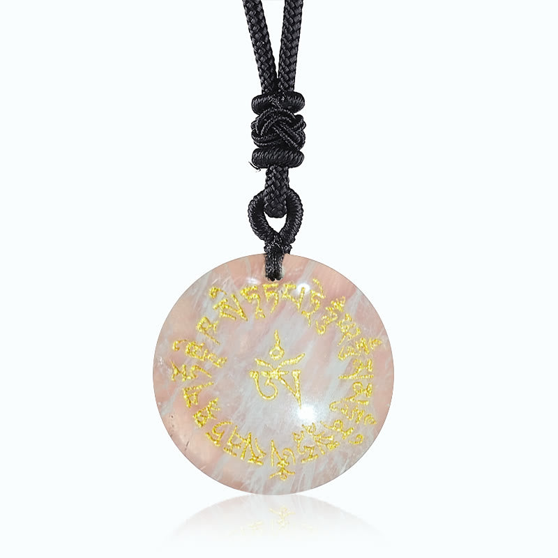 Buddha Stones Mantra do zbierania fortuny Naturalny Różnorodny Kryształ Czarny Obsydian Spełnienie Naszyjnik Wisiorek