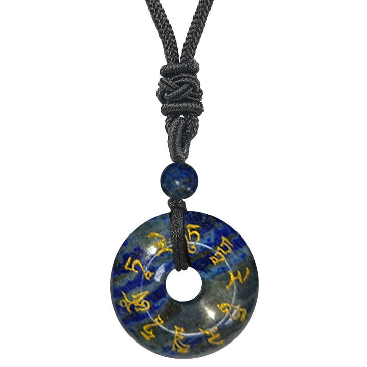 Buddha Stones Zielona Tara Mantra Naturalny Różnorodny Kryształ Czarny Obsydian Spełnienie Naszyjnik Wisiorek