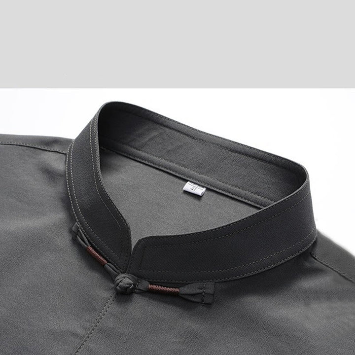 Buddha Stones Chiński Nowy Rok Haftowany Fu Tang Garnitur Hanfu Długi Rękaw Spodnie Odzież Męski Zestaw - image 6