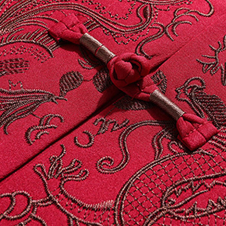 Buddha Stones Chiński Nowy Rok Haftowany Strój Tang Hanfu Tradycyjny Mundur Długi Rękaw Spodnie Odzież Męski Zestaw