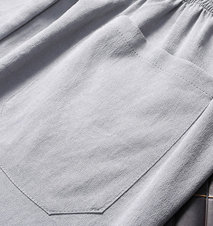 Buddha Stones Chiński Nowy Rok Haft Smok Żaba-guzik Tang Suit Hanfu Długi Rękaw Top Spodnie Odzież Męski Zestaw - image 14