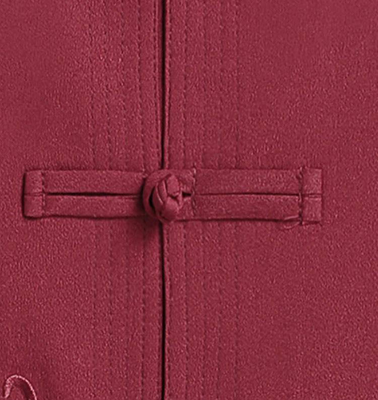 Buddha Stones Chiński Nowy Rok Haft Smok Żaba-guzik Tang Suit Hanfu Długi Rękaw Top Spodnie Odzież Męski Zestaw - image 4