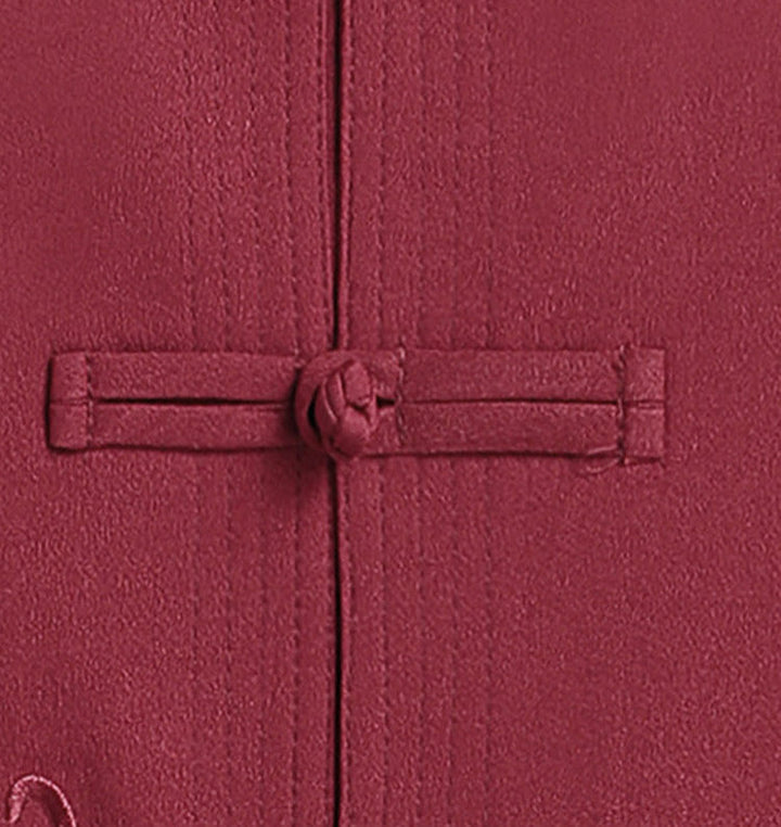 Buddha Stones Chiński Nowy Rok Haft Smok Żaba-guzik Tang Suit Hanfu Długi Rękaw Top Spodnie Odzież Męski Zestaw - image 4