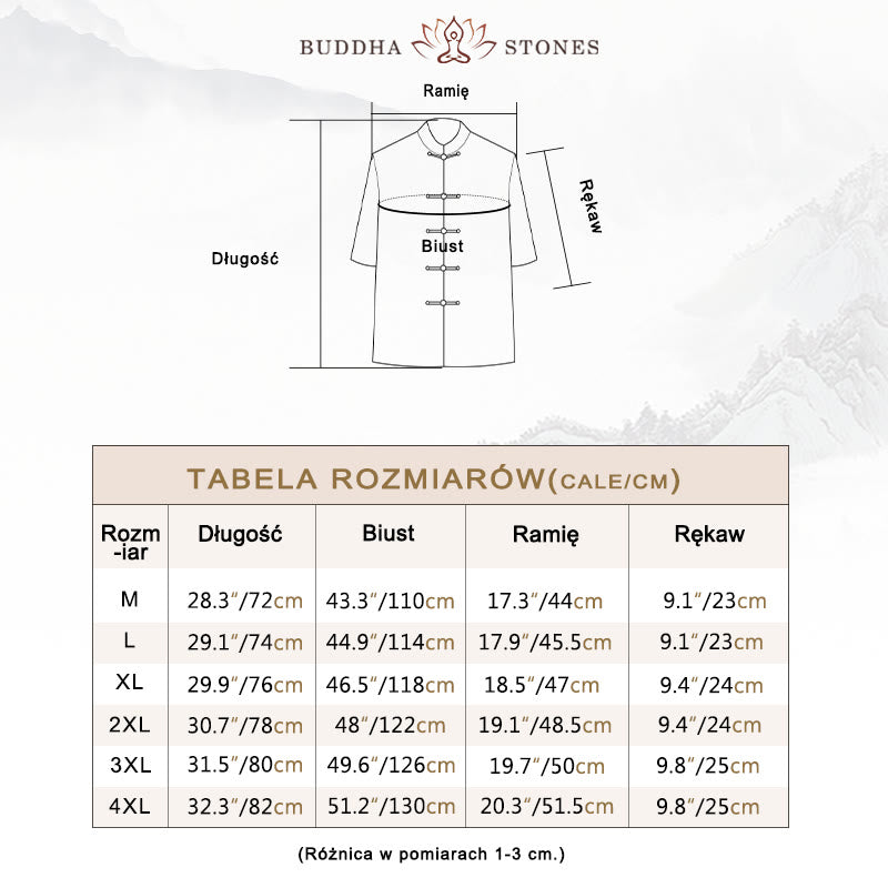 Buddha Stones 2 szt. Żaba-guzik Fu Charakter Smok Bambus Liść Krótki Rękaw Koszula Spodnie Męski Zestaw