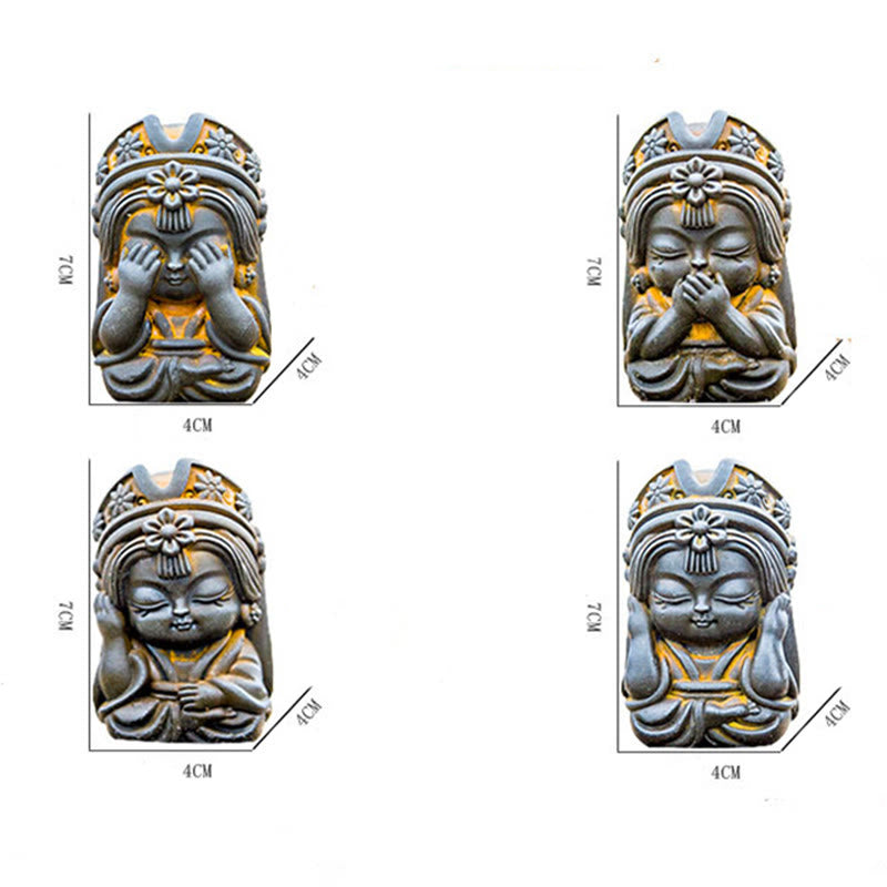 Buddha Stones Ręcznie Zakiram Żelazo Proszek Rdza Odlew Żywicy Statua Zen Dekoracja Domu