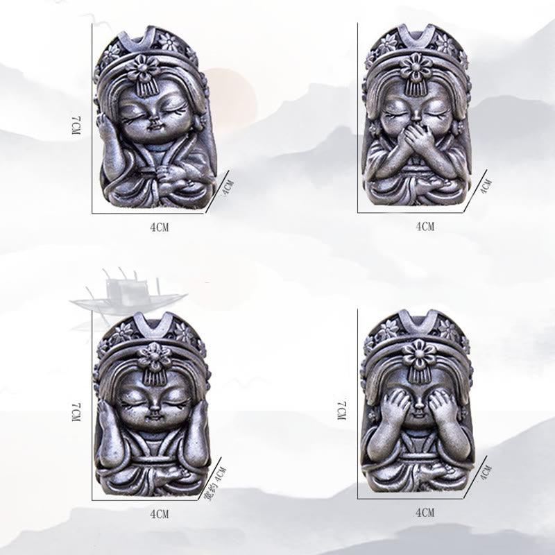 Buddha Stones Ręcznie Zakiram Żelazo Proszek Rdza Odlew Żywicy Statua Zen Dekoracja Domu