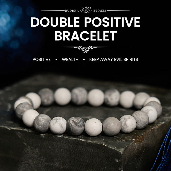 Bransoletka Buddha Stones Picasso Jasper White Turquoise Courage - image 0