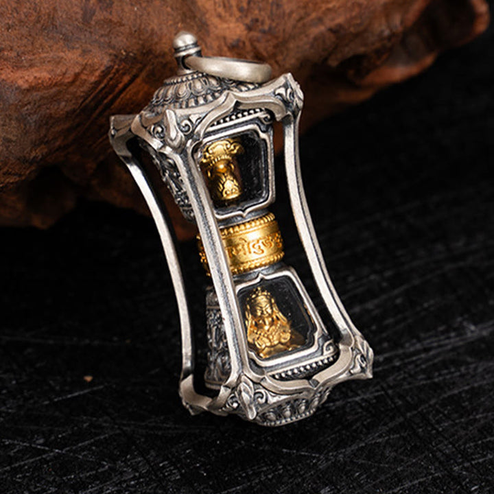 Buddha Stones 925 Srebro Tybetańskie Zakiram Bogini Bogactwa Błogosławieństwo Naszyjnik Wisiorek