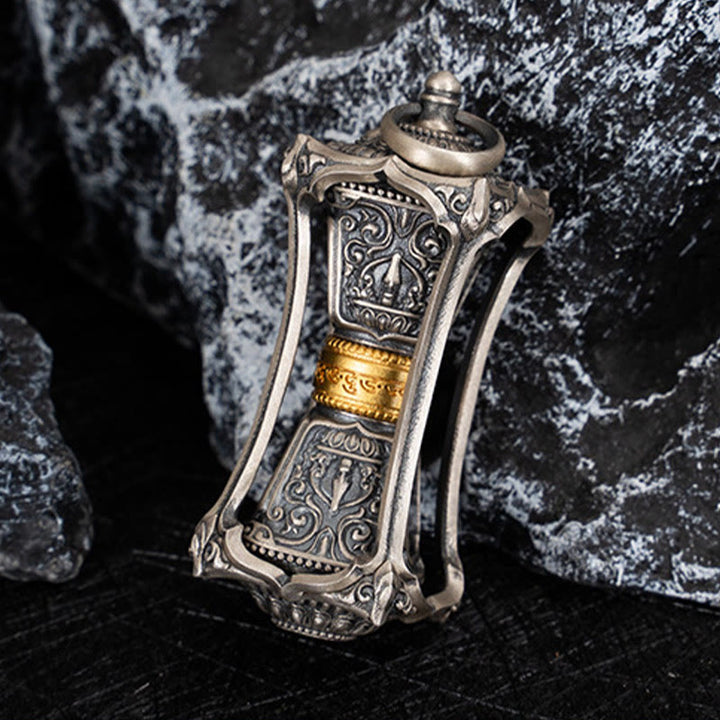 Buddha Stones 925 Srebro Tybetańskie Zakiram Bogini Bogactwa Błogosławieństwo Naszyjnik Wisiorek