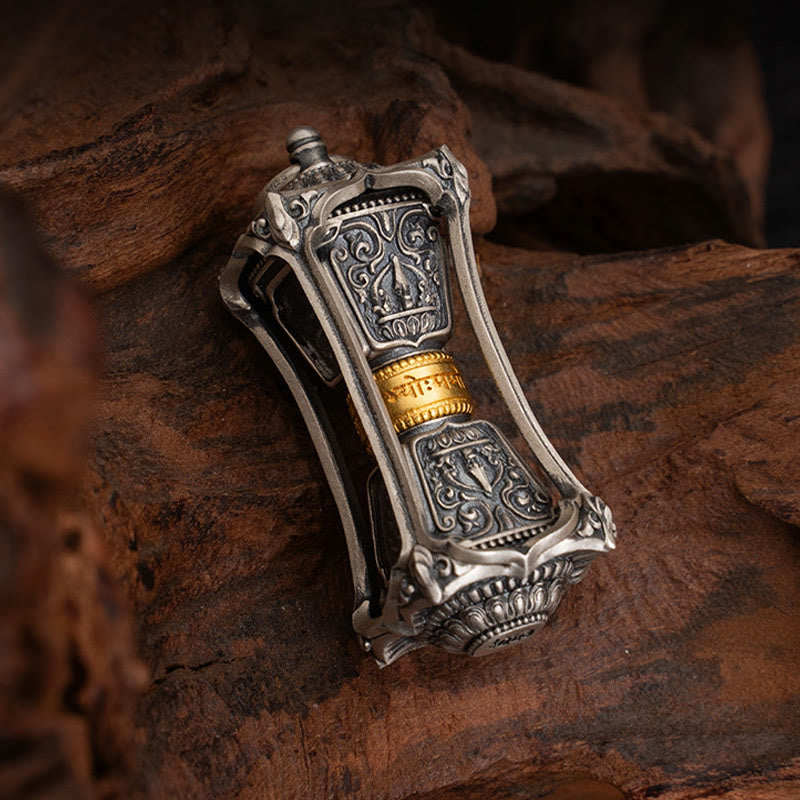 Buddha Stones 925 Srebro Tybetańskie Zakiram Bogini Bogactwa Błogosławieństwo Naszyjnik Wisiorek