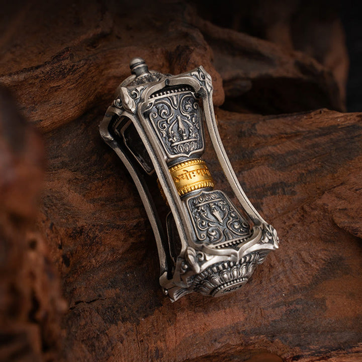 Buddha Stones 925 Srebro Tybetańskie Zakiram Bogini Bogactwa Błogosławieństwo Naszyjnik Wisiorek