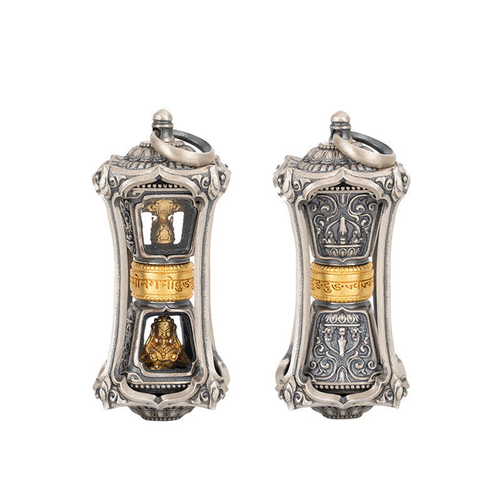 Buddha Stones 925 Srebro Tybetańskie Zakiram Bogini Bogactwa Błogosławieństwo Naszyjnik Wisiorek