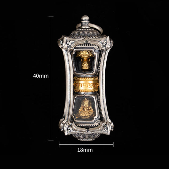 Buddha Stones 925 Srebro Tybetańskie Zakiram Bogini Bogactwa Błogosławieństwo Naszyjnik Wisiorek