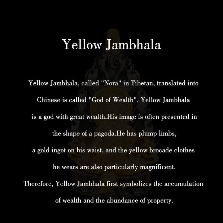 Buddha Stones 925 Srebro Sterling Tybet Żółty Jambhala Bóg Bogactwa Błogosławieństwo Naszyjnik Wisiorek