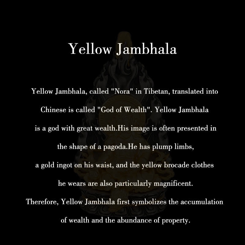 Buddha Stones 925 Srebro Sterling Tybet Żółty Jambhala Bóg Bogactwa Błogosławieństwo Naszyjnik Wisiorek