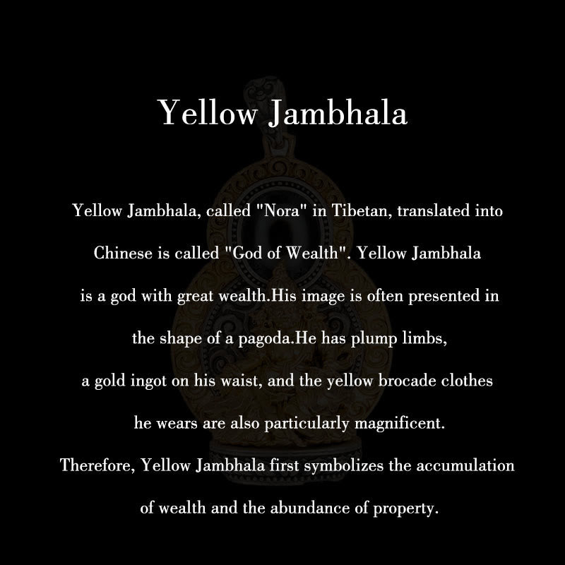 Buddha Stones 925 Srebro Sterlingowe Tybet Żółty Jambhala Bóg Bogactwa Dzi Koralik Om Mani Padme Hum Szczęście Naszyjnik Wisiorek - image 11