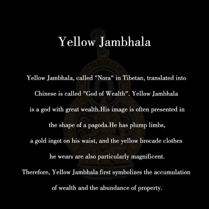 Buddha Stones 925 Srebro Sterlingowe Tybet Żółty Jambhala Bóg Bogactwa Dzi Koralik Om Mani Padme Hum Szczęście Naszyjnik Wisiorek - image 11