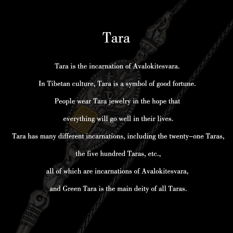 Buddha Stones 925 Srebro Tybetańskie Zakiram Bogini Bogactwa Bodhisattwa Tara Om Mani Padme Hum Ochrona Metalowy Łańcuch Naszyjnik - image 13