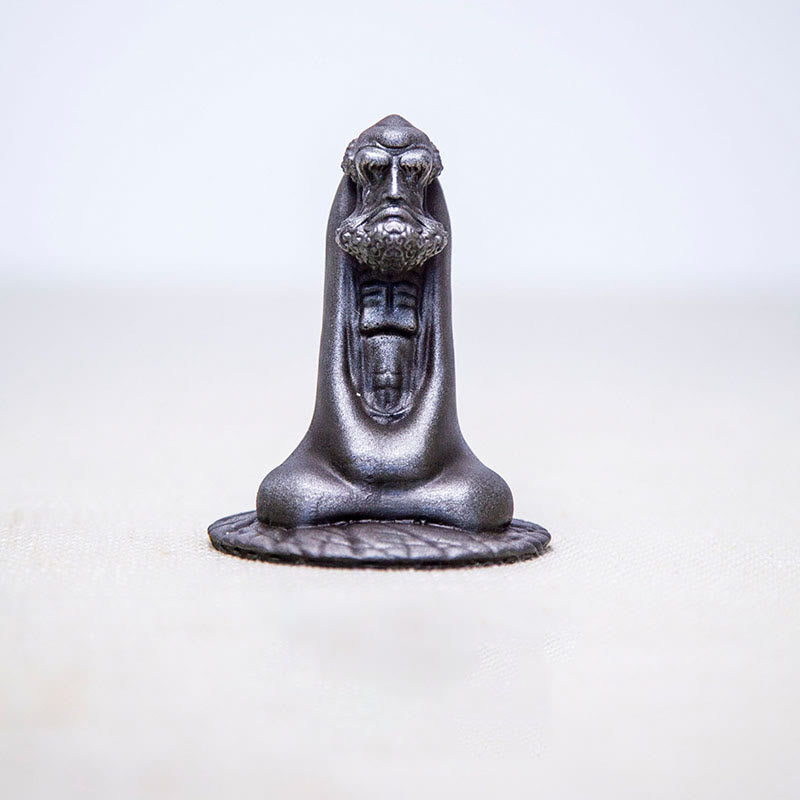 Buddha Stones Ręcznie Robione Bodhidharma Żelazo Proszek Rdza Odlew Żywicy Statua Dekoracja Domu