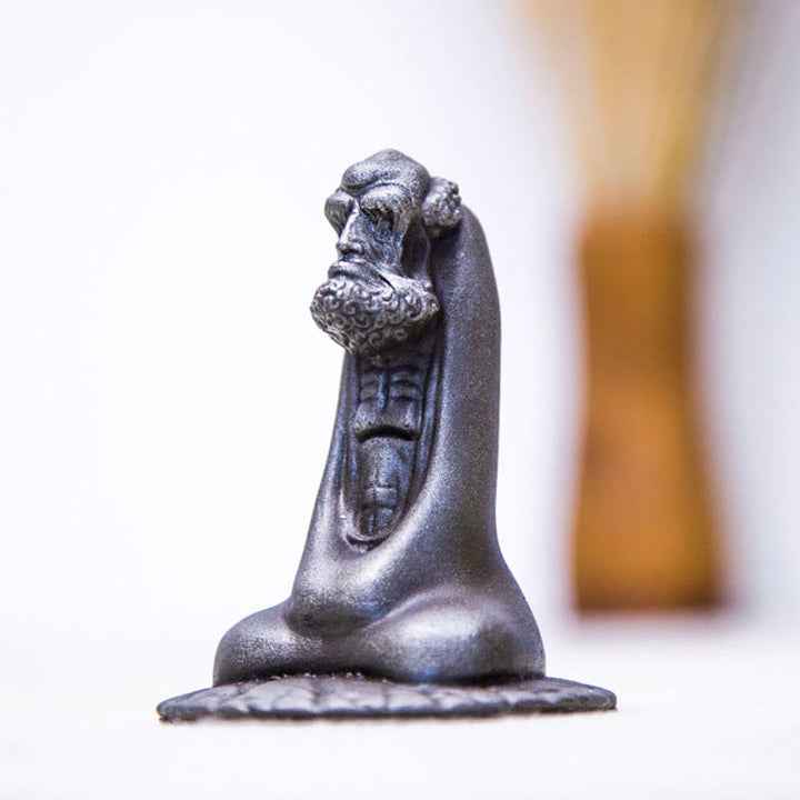 Buddha Stones Ręcznie Robione Bodhidharma Żelazo Proszek Rdza Odlew Żywicy Statua Dekoracja Domu