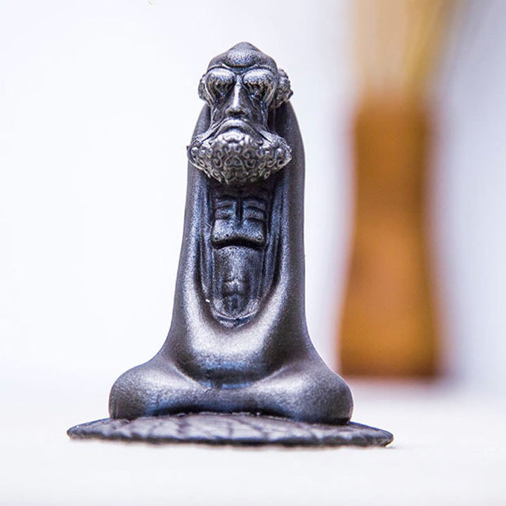 Buddha Stones Ręcznie Robione Bodhidharma Żelazo Proszek Rdza Odlew Żywicy Statua Dekoracja Domu