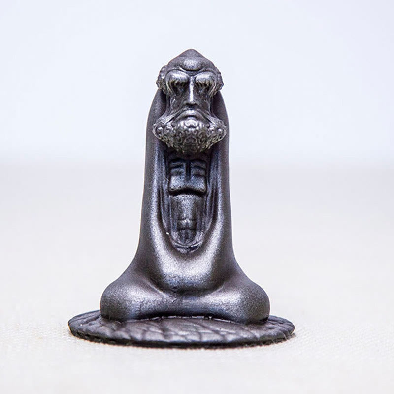 Buddha Stones Ręcznie Robione Bodhidharma Żelazo Proszek Rdza Odlew Żywicy Statua Dekoracja Domu