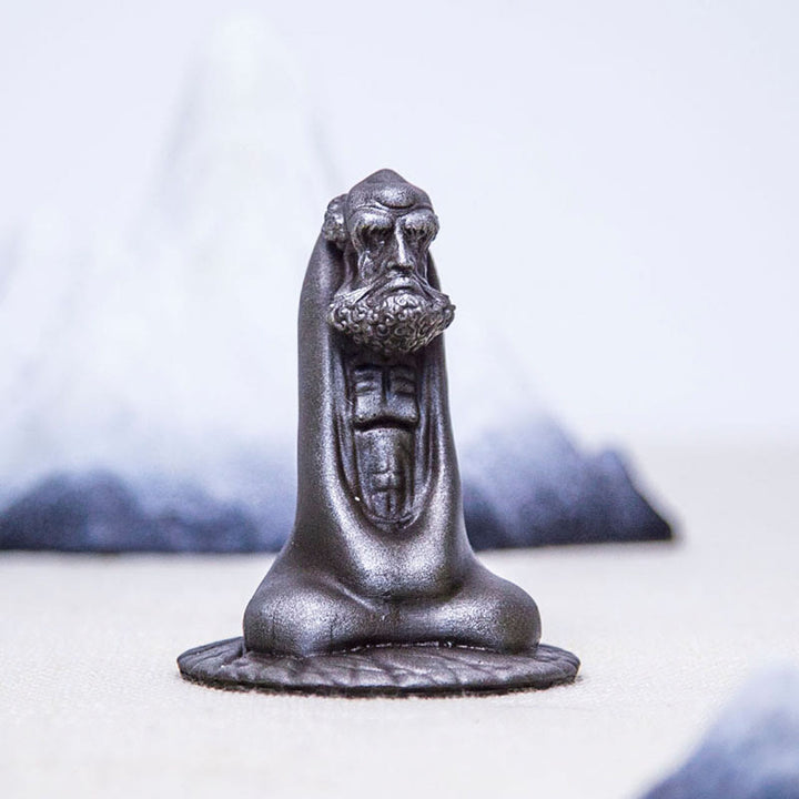 Buddha Stones Ręcznie Robione Bodhidharma Żelazo Proszek Rdza Odlew Żywicy Statua Dekoracja Domu