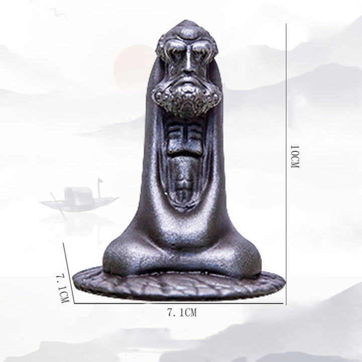 Buddha Stones Ręcznie Robione Bodhidharma Żelazo Proszek Rdza Odlew Żywicy Statua Dekoracja Domu