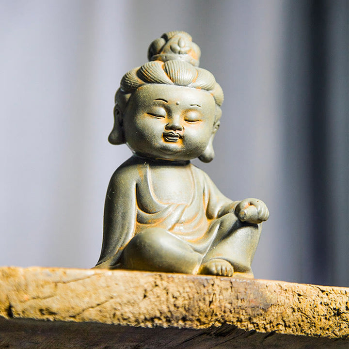 Buddha Stones ręcznie Ksitigarbha Kwan Yin Guanyin Avalokitesvara Tathagata proszek żelaza rdza obsada posąg z żywicy dekoracja wnętrz