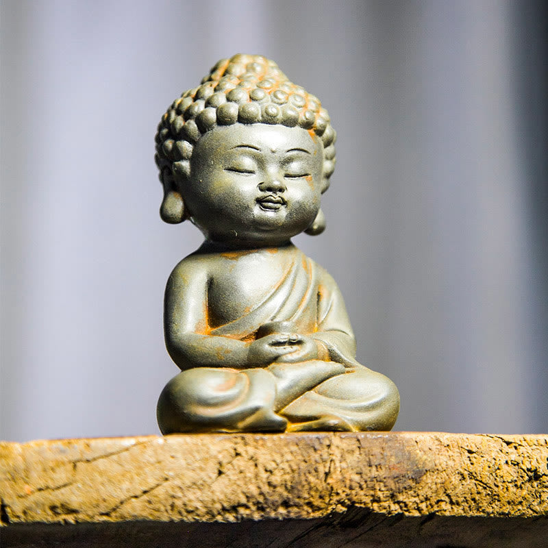 Buddha Stones ręcznie Ksitigarbha Kwan Yin Guanyin Avalokitesvara Tathagata proszek żelaza rdza obsada posąg z żywicy dekoracja wnętrz