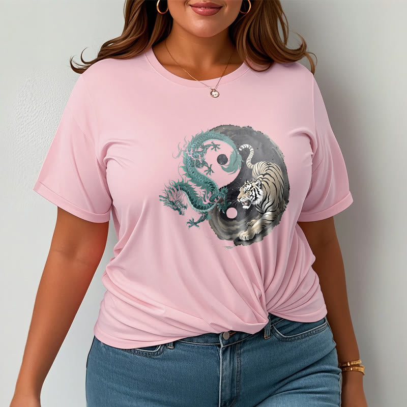 Koszulka z bawełny Buddha Stones Tiger Dragon Yin Yang - image 19