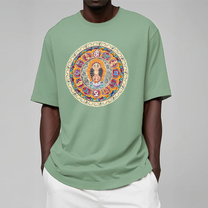 Buddha Stones Dorje Vajra Mandala Budda Bawełniana koszulka T-shirt - image 14