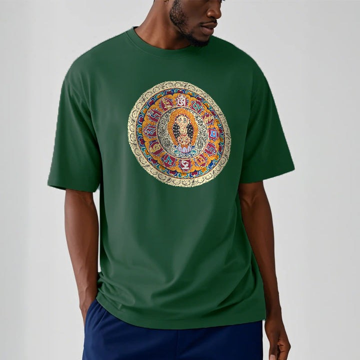 Buddha Stones Dorje Vajra Mandala Budda Bawełniana koszulka T-shirt - image 8