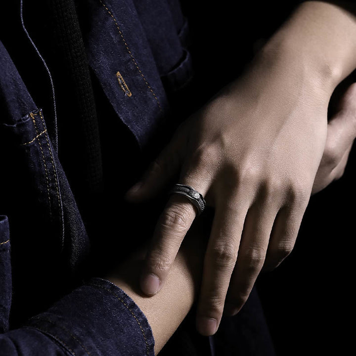 Buddha Stones 999 Srebrny Pierścień Ochronny W Kształcie Węża Rok Węża - image 16