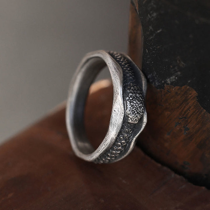 Buddha Stones 999 Srebrny Pierścień Ochronny W Kształcie Węża Rok Węża - image 10