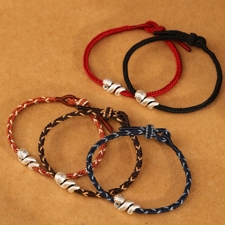 Buddha Stones 999 Srebro Sterling Rok Węża Ręcznie Robiona Miedziana Moneta Ochrona Bransoletka Pleciona - image 19