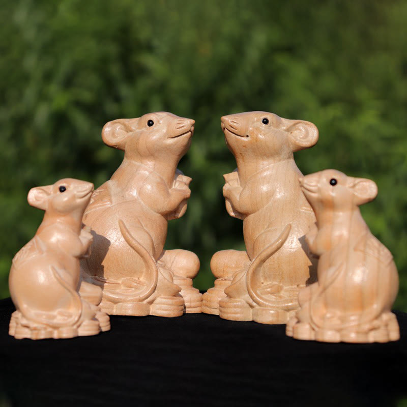 Buddha Stones Rok Węża Chiński Zodiak Fu Charakter Brzoskwiniowy Drewno Dom Posąg Dekoracja - image 5