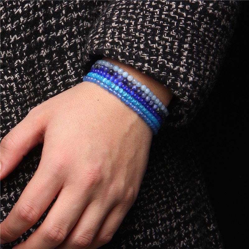 Buddha Stones 4mm Różnorodne Kamienne Kryształowe Mini Koraliki Bransoletka Uzdrawiająca