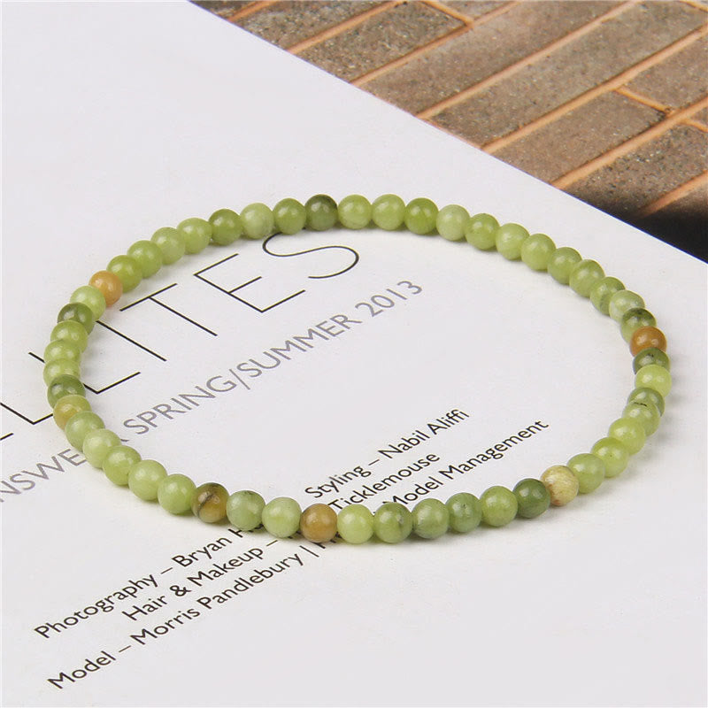 Buddha Stones 4mm Różnorodne Kamienne Kryształowe Mini Koraliki Bransoletka Uzdrawiająca