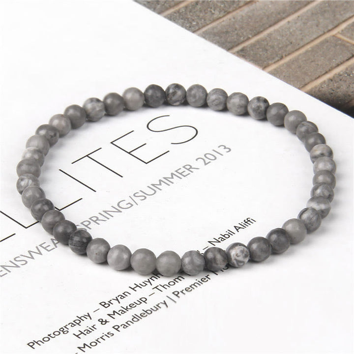 Buddha Stones 4mm Różnorodne Kamienne Kryształowe Mini Koraliki Bransoletka Uzdrawiająca