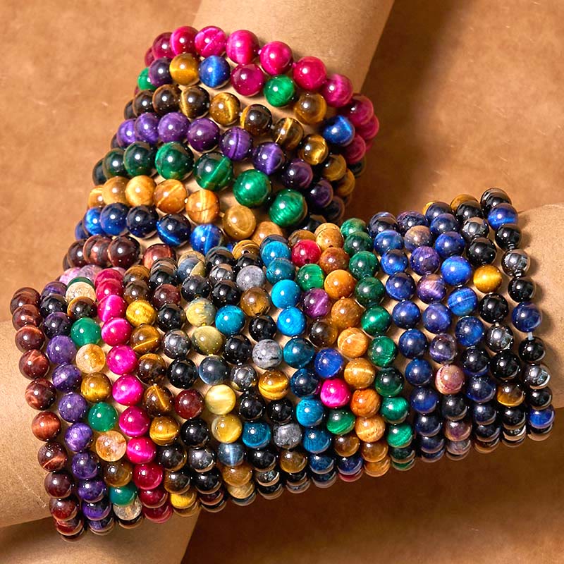 Różnorodne Buddha Stones z tygrysim okiem dodające pewności siebie