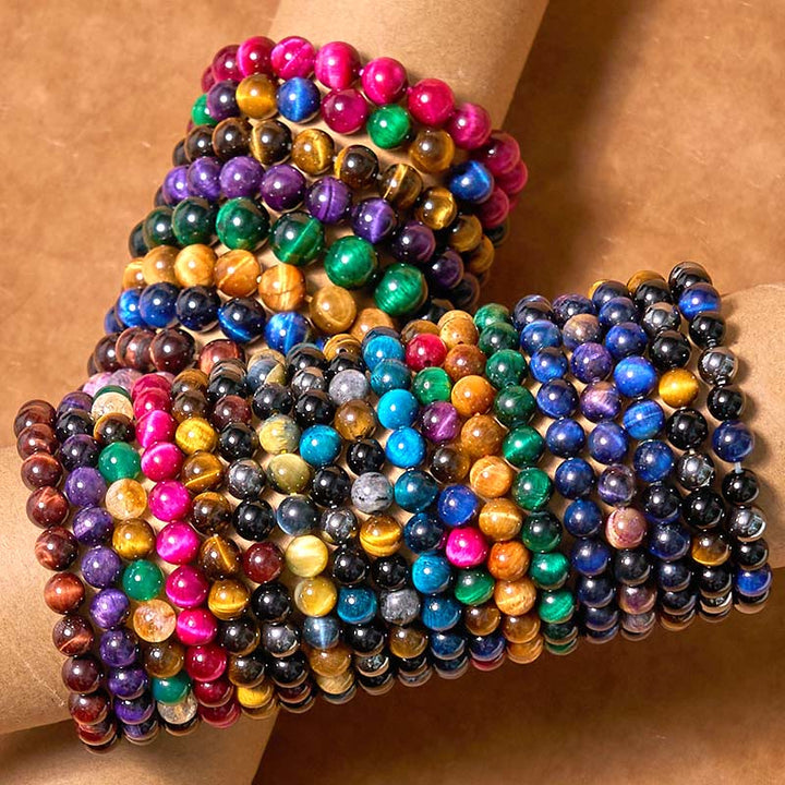 Różnorodne Buddha Stones z tygrysim okiem dodające pewności siebie