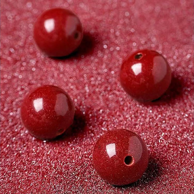 Buddha Stones Cynobrowe Koraliki Hetian Jade Bransoletka Błogosławieństwa Roku Węża