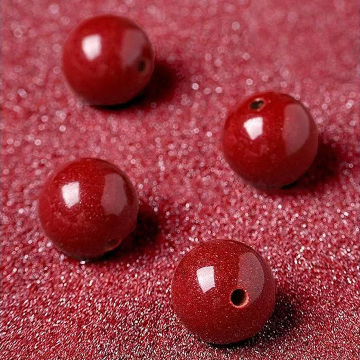 Buddha Stones Cynobrowe Koraliki Hetian Jade Bransoletka Błogosławieństwa Roku Węża