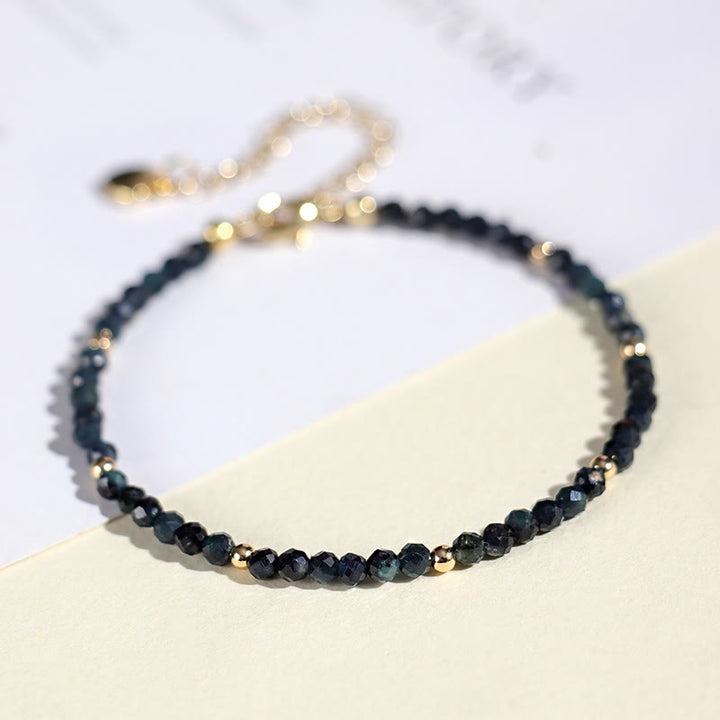 Bransoletka z Buddha Stones , indykolitu, turmalinu i miedzi, koraliki mądrości