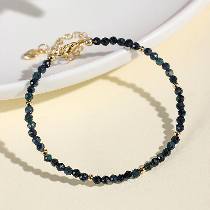 Bransoletka z Buddha Stones , indykolitu, turmalinu i miedzi, koraliki mądrości