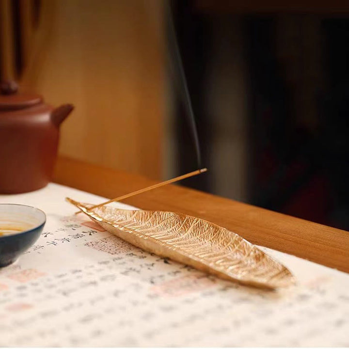 Buddha Stones Stop Orientalny Liść Uzdrawiający Kadzidło Palnik Dekoracja