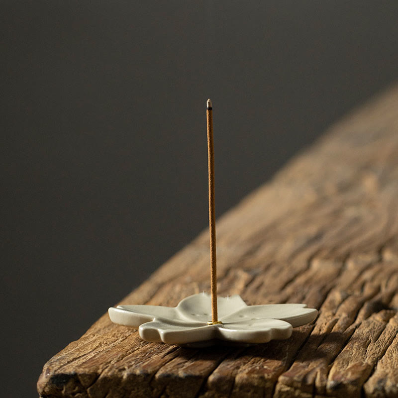 Buddha Stones Lotos Kwiat Wiśni Kwiat Śliwy Chryzantema Uzdrawiająca Ceramiczna Kadzielnica Dekoracja